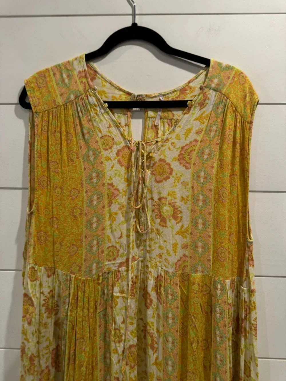 Free People yellow lime Hanalei Bay maxi dress